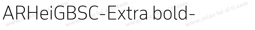 ARHeiGBSC-Extra bold字体转换